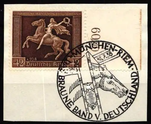 Deutsches Reich 671 gestempelt auf Papier mit Sonderstempel #NS477