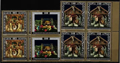 Liechtenstein Viererblöcke 1614-1616 postfrisch #NS526