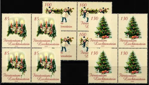 Liechtenstein Viererblöcke 1502-1504 postfrisch #NS525