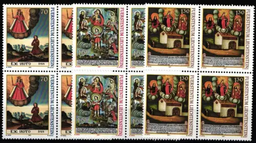 Liechtenstein Viererblöcke 1271-1273 postfrisch #NS601