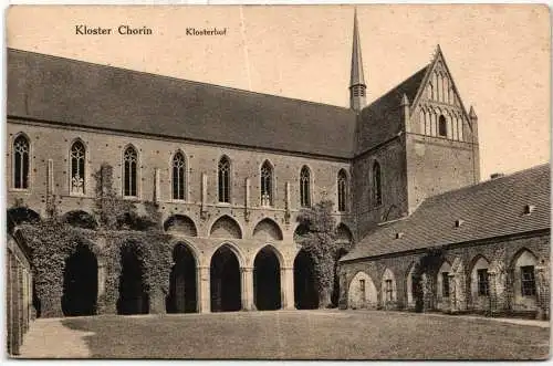 Ak Kloster Chorin 1914 Klosterhof auf Postkarte Ansichtskarte #NT330