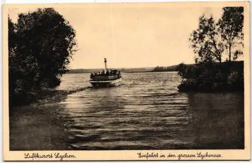 Ak Lychen 1939 Schiff auf Postkarte Ansichtskarte #NT331