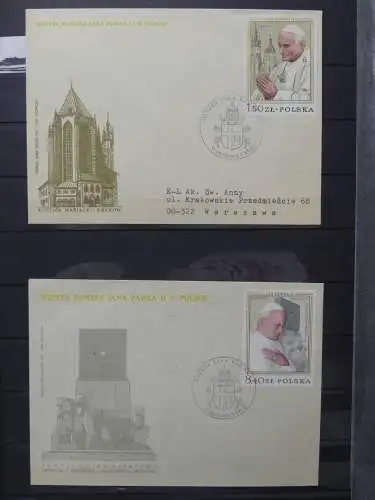 Vatikan kleine Sammlung mit 4 polnischen FDCs im Einsteck-Album #LZ217