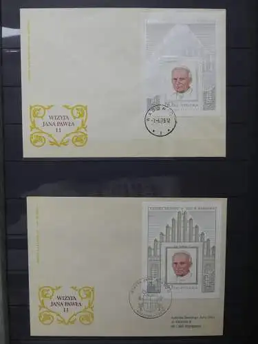 Vatikan kleine Sammlung mit 4 polnischen FDCs im Einsteck-Album #LZ217