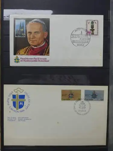 Vatikan kleine Sammlung mit 4 polnischen FDCs im Einsteck-Album #LZ217