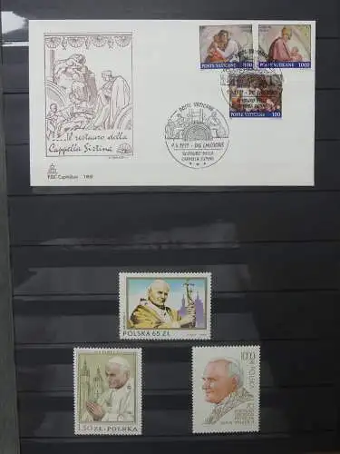 Vatikan kleine Sammlung mit 4 polnischen FDCs im Einsteck-Album #LZ217