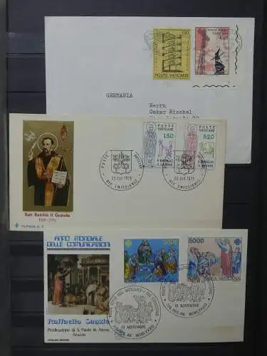 Vatikan kleine Sammlung mit 4 polnischen FDCs im Einsteck-Album #LZ217
