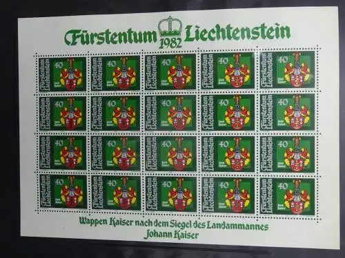 Liechtenstein Kleinbögen und Markenheftchen im Leuchtturmbinder #LZ282