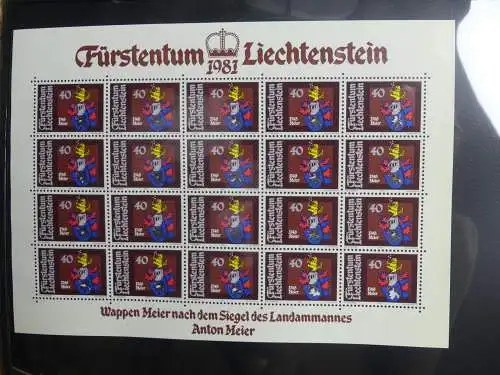 Liechtenstein Kleinbögen und Markenheftchen im Leuchtturmbinder #LZ282