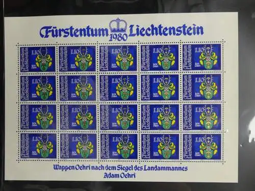 Liechtenstein Kleinbögen und Markenheftchen im Leuchtturmbinder #LZ282