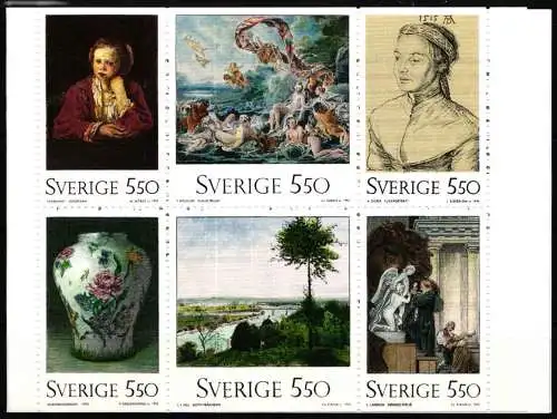 Schweden 1732-1737 postfrisch als Markenheftchen #NT101