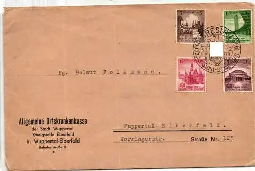 Deutsches Reich 665-668 auf Brief Satzbrief-Sonderstempel #NT343