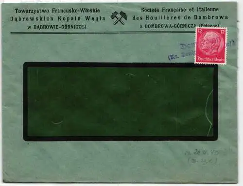 Deutsches Reich 519 auf Brief Notstempel Oberschlesien #NY459