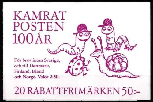 Schweden 1717-1720 postfrisch als Markenheftchen #NT029