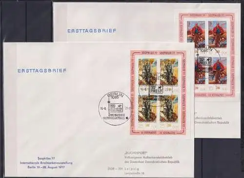 DDR 2247-2248 gestempelt als KB mit ESSt auf FDC/ Ersttagsbriefe #NW313