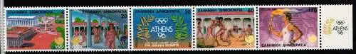 Griechenland 1687-1691 postfrisch Fünferstreifen / Olympische Spiele #NN620