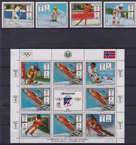 Paraguay 4323-4326 und Kleinbogen 4327 postfrisch Olympische Spiele #NN639