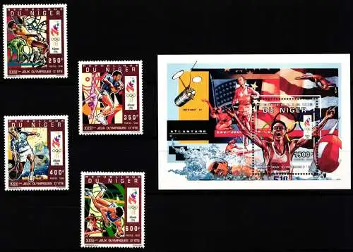 Niger 1227-1230 und Block 91 postfrisch Olympische Spiele #NN618