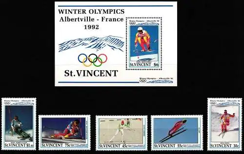 St. Vincent 1952-1956 und Block 203 postfrisch Olympische Spiele #NN659