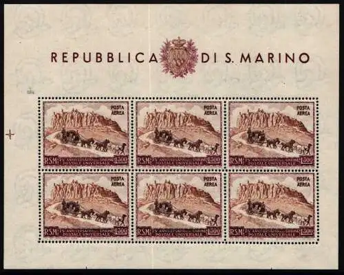 San Marino 456 postfrisch als Kleinbogen #NM522