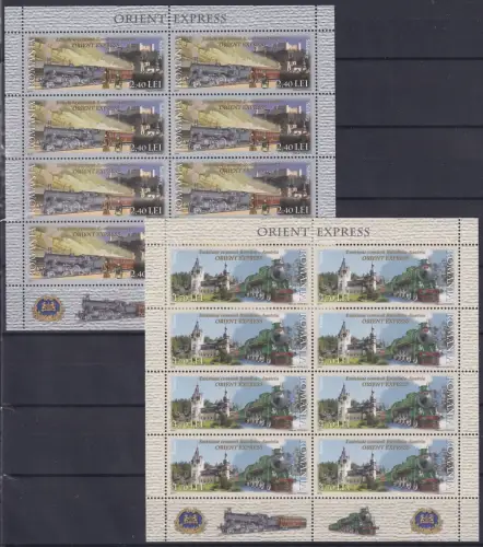 Rumänien 6466-6467 postfrisch als Kleinbögen, Orient Express #NM505