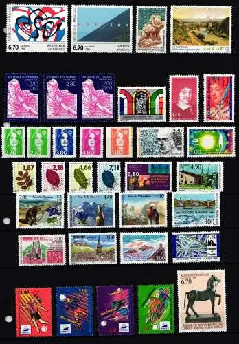 Frankreich Jahrgang 1996 postfrisch ohne 3134-36, 3137 #NM591