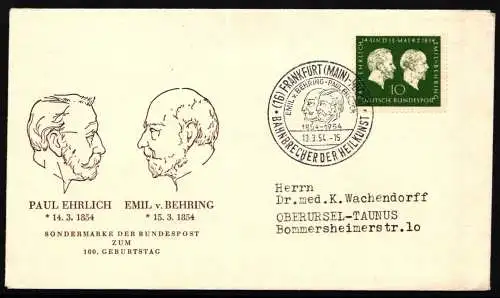 Bund 197 gestempelt als FDC #NM551