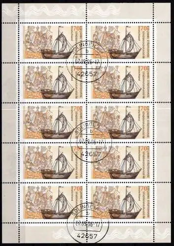 BRD Bund 2558 gestempelt mit Ersttagsstempel als Kleinbogen #NM905