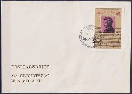 DDR Block 62 gestempelt mit Ersttagssonderstempel als FDC #NM893