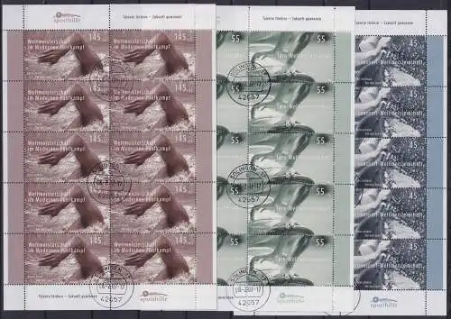 BRD Bund 2585-2587 gestempelt mit Ersttagsstempel als Kleinbögen #NM924