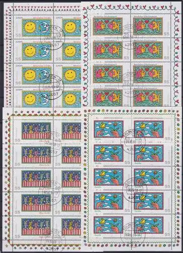 BRD Bund 2665-2668 gestempelt mit Ersttagsstempel als Kleinbögen #NM926