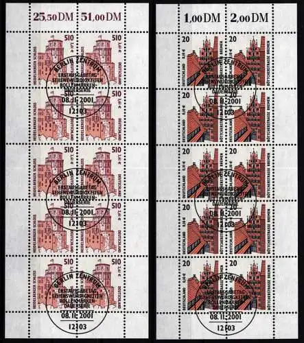 BRD Bund 2224-2225 gestempelt mit Ersttagsstempel Berlin als Kleinbogen #NM919