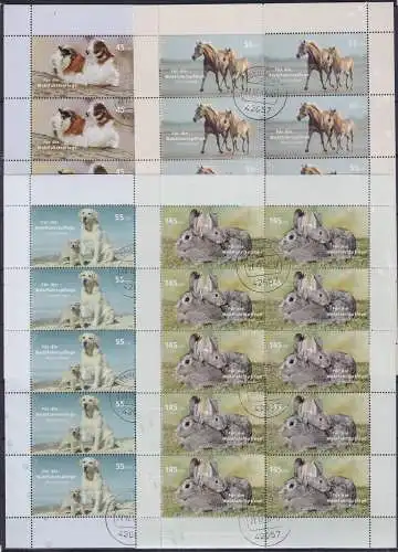 BRD Bund 2630-2633 gestempelt mit Ersttagsstempel als Kleinbögen #NM927