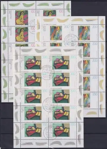 BRD Bund 1843-1845 gestempelt mit Ersttagsstempel als Kleinbögen #NM937
