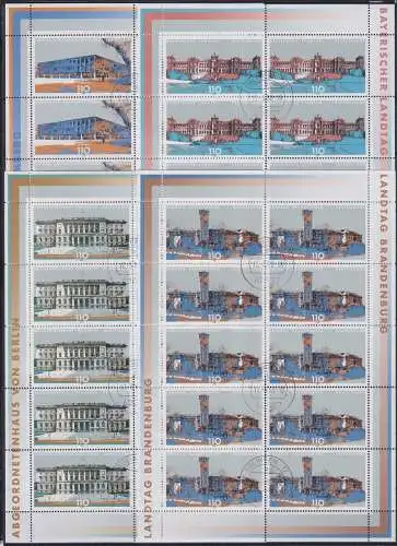 BRD Bund 1974-1977 gestempelt mit Ersttagsstempel als Kleinbögen #NM945