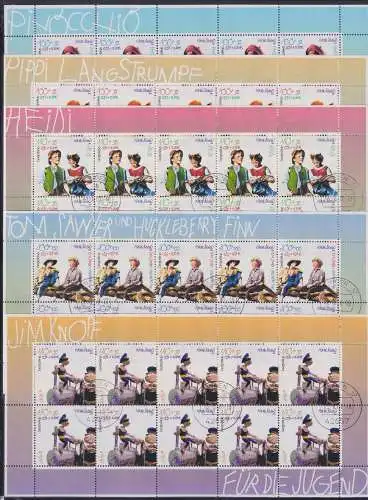 BRD Bund 2190-2194 gestempelt mit Ersttagsstempel als Kleinbögen #NM922
