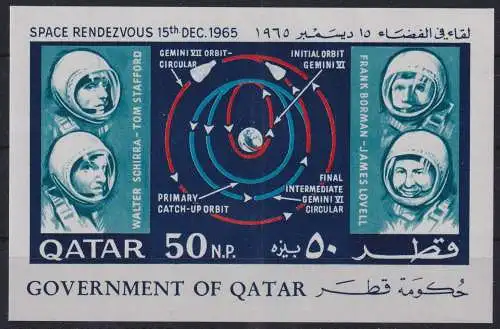 Qatar Block 8 postfrisch Space Rendezvous 1965 #NM968