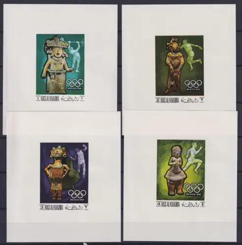 Ras al Khaima 259-262 als Einzelblöcke postfrisch Olympia #NM618