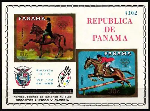 Panama Block 101 postfrisch Olympia #NM722