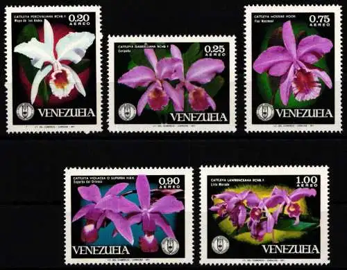 Venezuela 1879-1883 postfrisch Orchideen #NM742