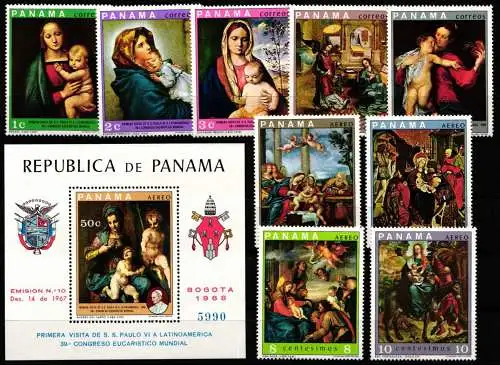 Panama Block 106 + 1147-1155 postfrisch Kunst #NM764