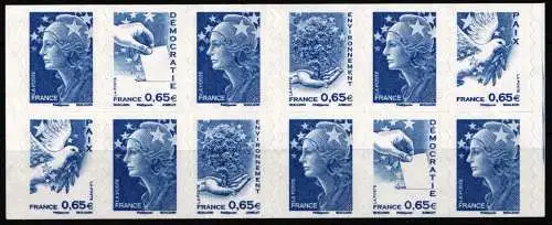 Frankreich Markenheftchen mit 4428-4431 postfrisch Marianne #NM806