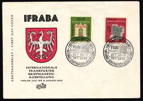 Bund 171-172 gestempelt mit Ersttagssonderstempel als FDC #NM854