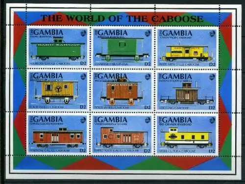 Gambia 1228-1236 postfrisch als Kleinbogen #NT592