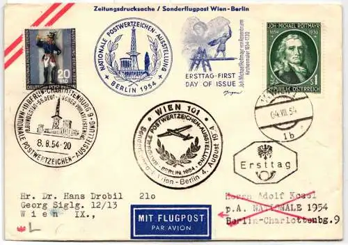 Österreich 1007 als Ersttagsbrief Flugpost #NY558