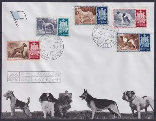 San Marino FDC 547-556 gestempelt auf Ersttagsbrief #NX204