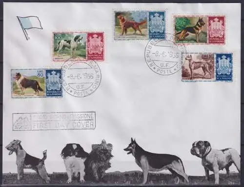 San Marino FDC 547-556 gestempelt auf Ersttagsbrief #NX204