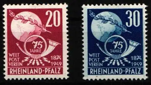 Französische Zone Rheinland Pfalz 51-52 postfrisch #NU602