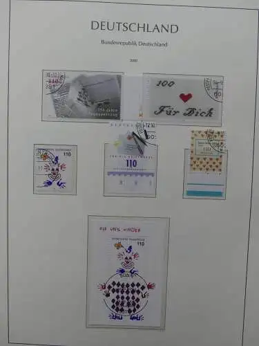 BRD Bund 2000-2005 gestempelt besammelt im Leuchtturm Vordruck #LZ312
