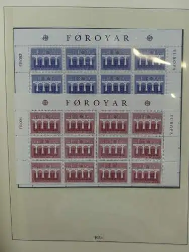 Färöer Inseln ab 1982 ** besammelt im Lindner Vordruck #LZ333